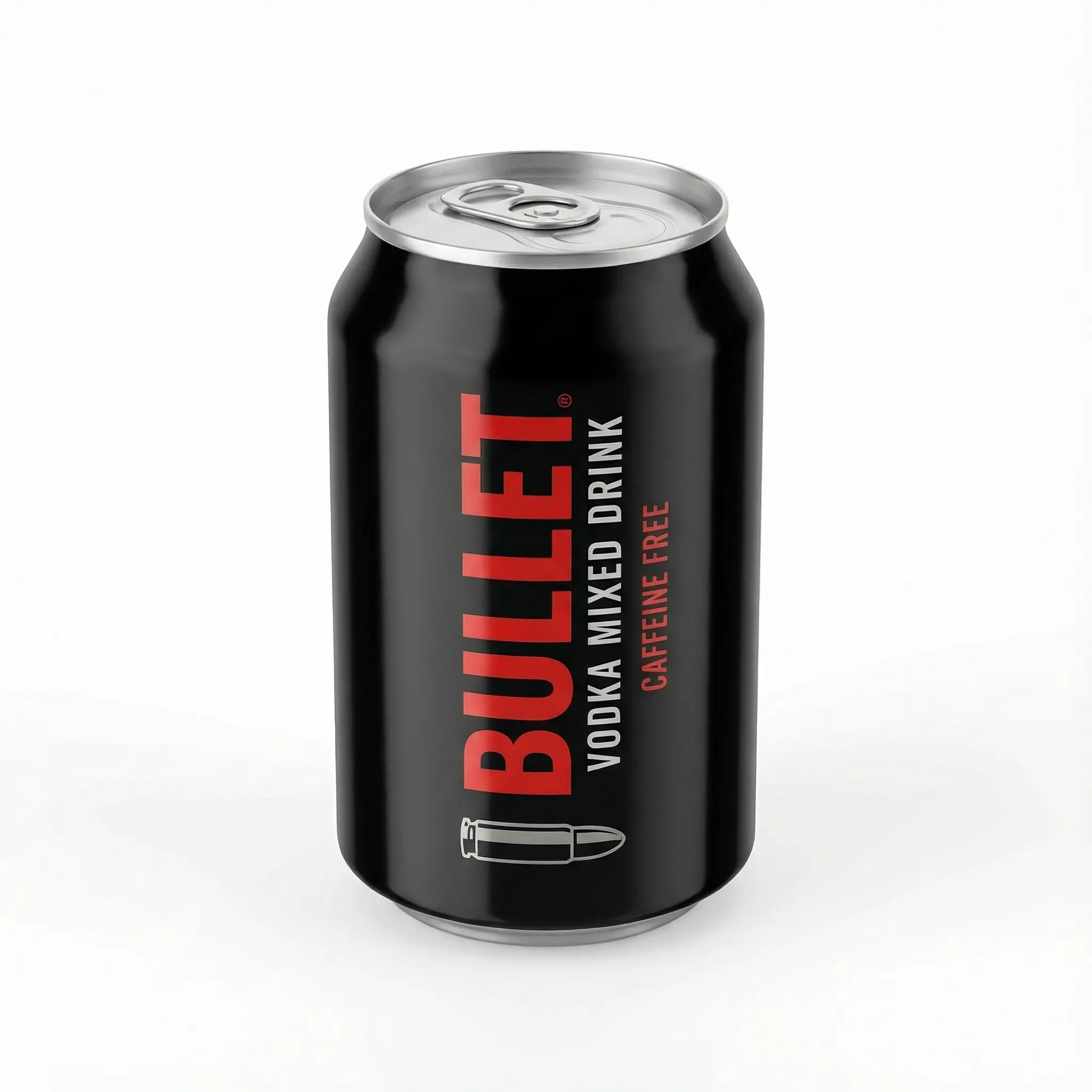 bière Bullet Cameroun canette 250ml noire et rouge